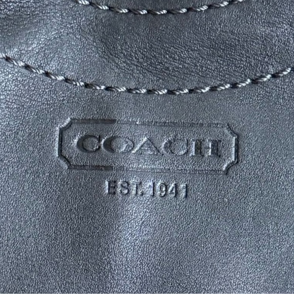 Authentic Coach Black Leather Bleeker Legacy Tote Bag! - Picture 12 of 13